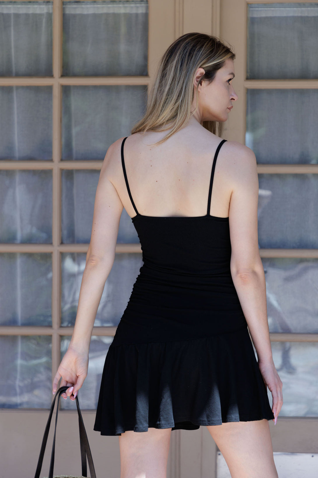 backless short dress, black mini dress sexy, little black dress for women, HT 360 Collective,