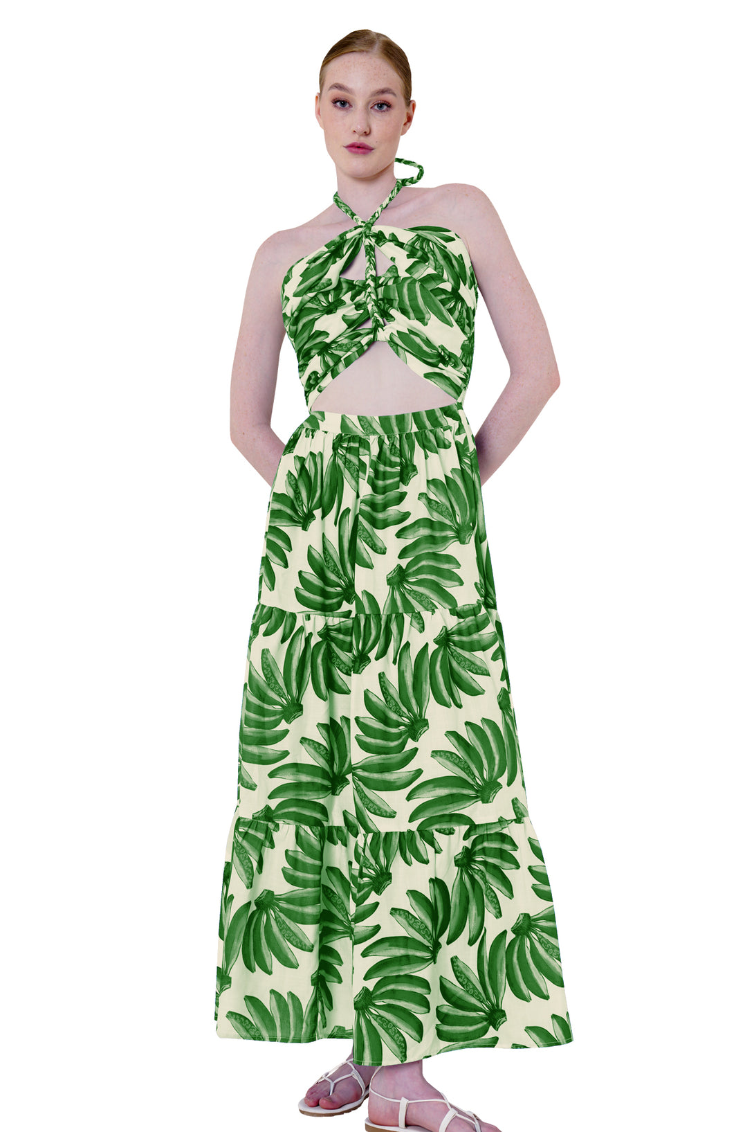 HT 360 Collective, dark green long dress, cutout maxi dress formal, cut out summer maxi dress,