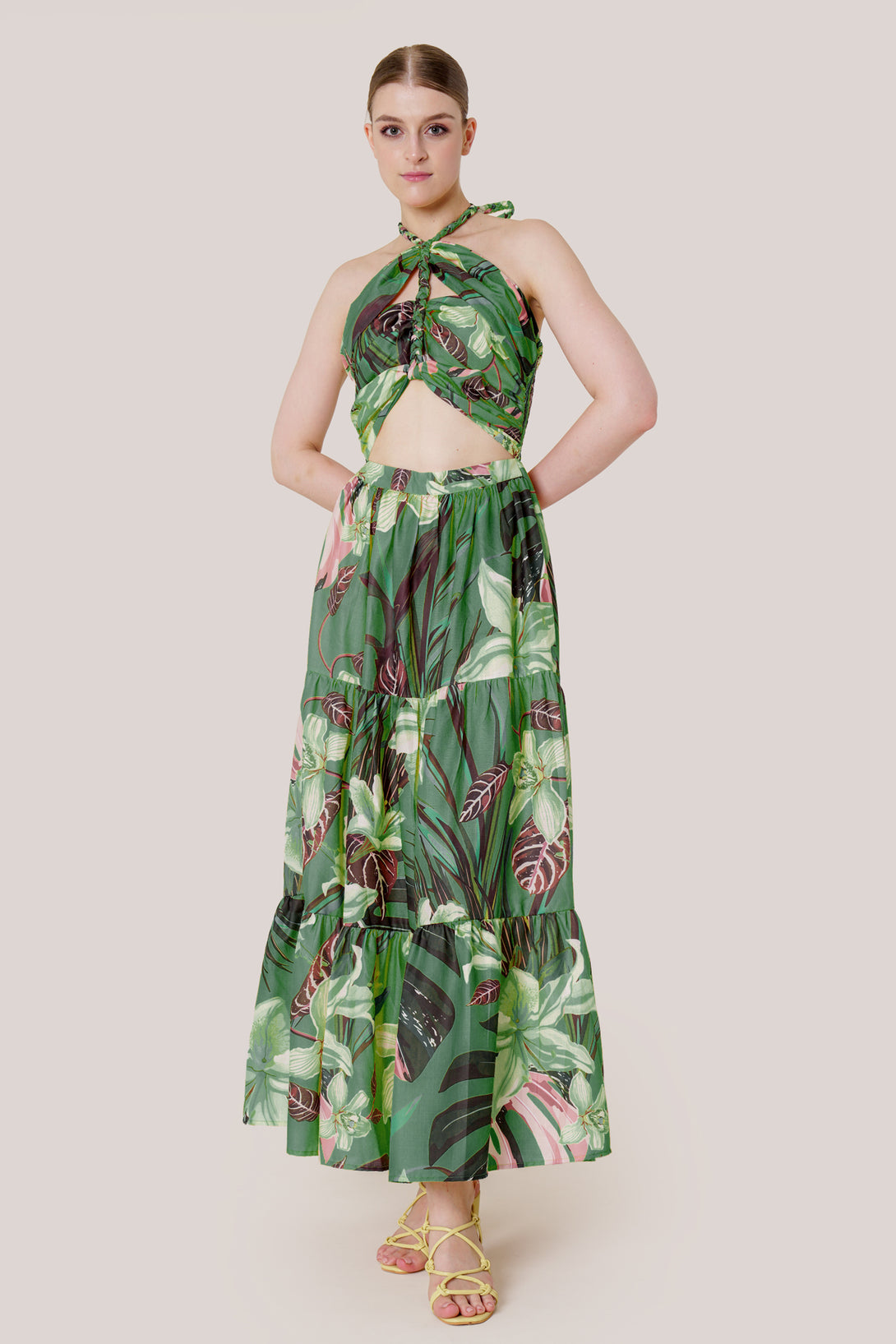 HT 360 Collective - Green Maxi Dress | Cut Out Maxi Dress HT360 Collective HT 360 Collective - Green Maxi Dress | Cut Out Maxi Dress HT360 Collective