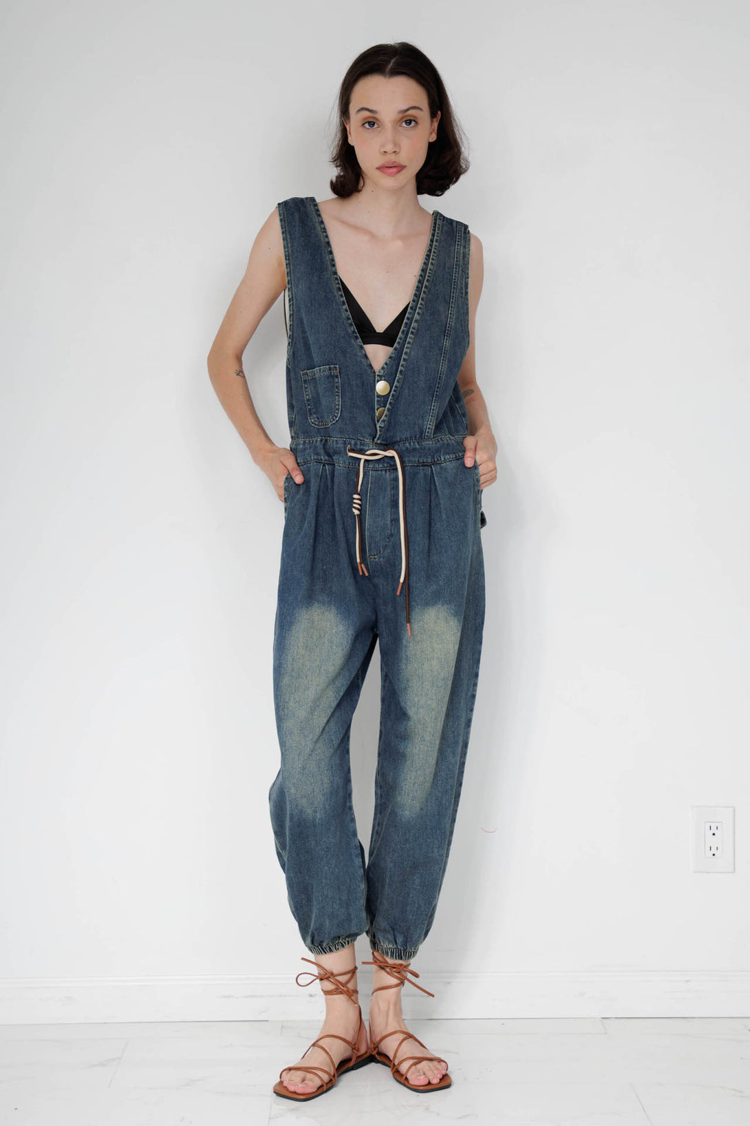 HT 360 Collective Designer Overalls Jeans Jumpsuit For Women