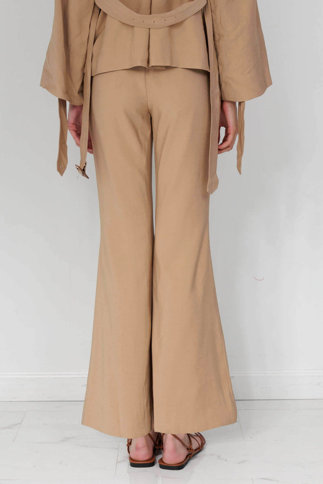 slit hem pants, side split pants, HT 360 Collective, flare pants with slits,