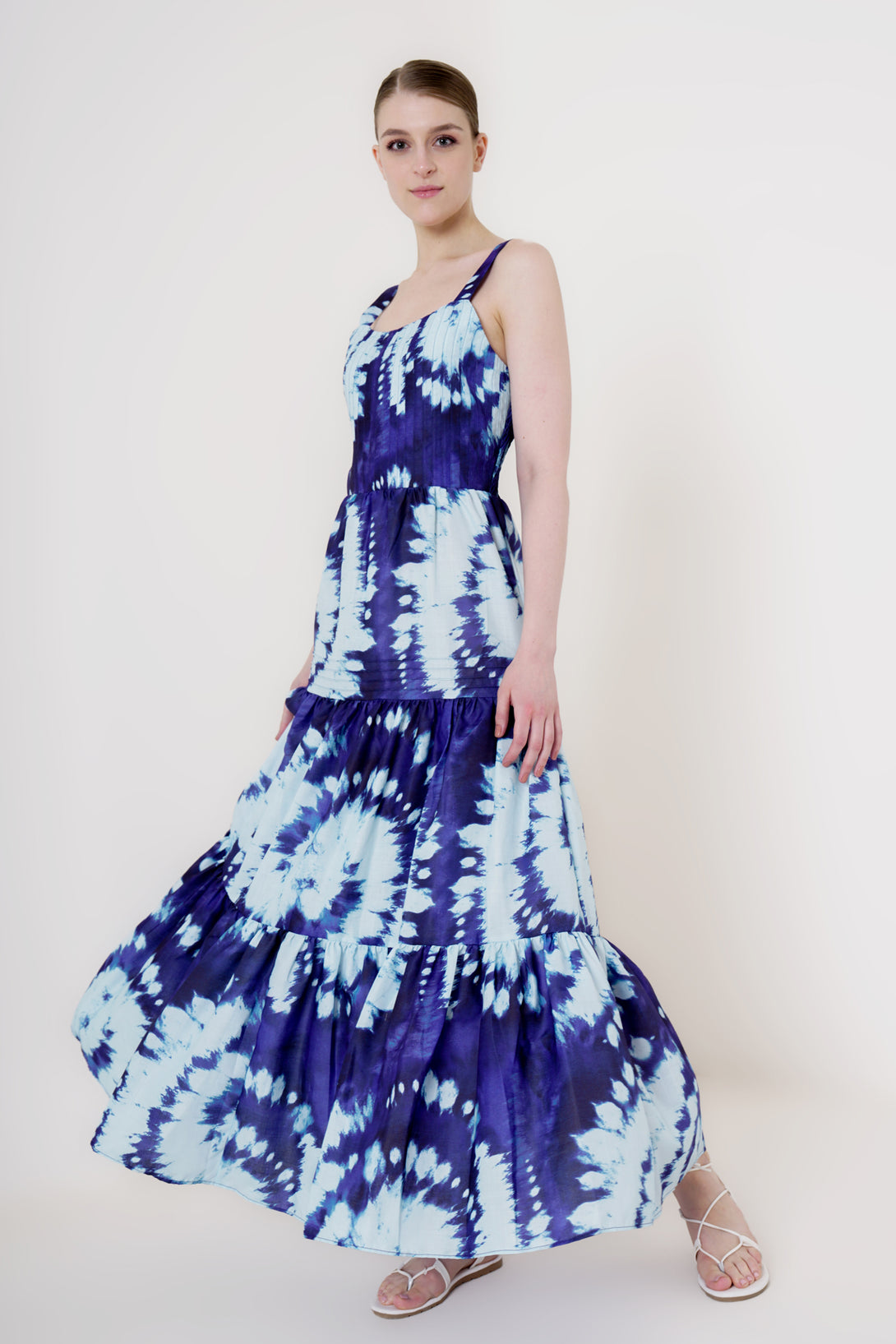 Designer Strappy Maxi Dress | Blue Floor Length Dress | Flowy Dress Custom / Blue Designer Strappy Maxi Dress | Blue Floor Length Dress | Flowy Dress Custom / Blue