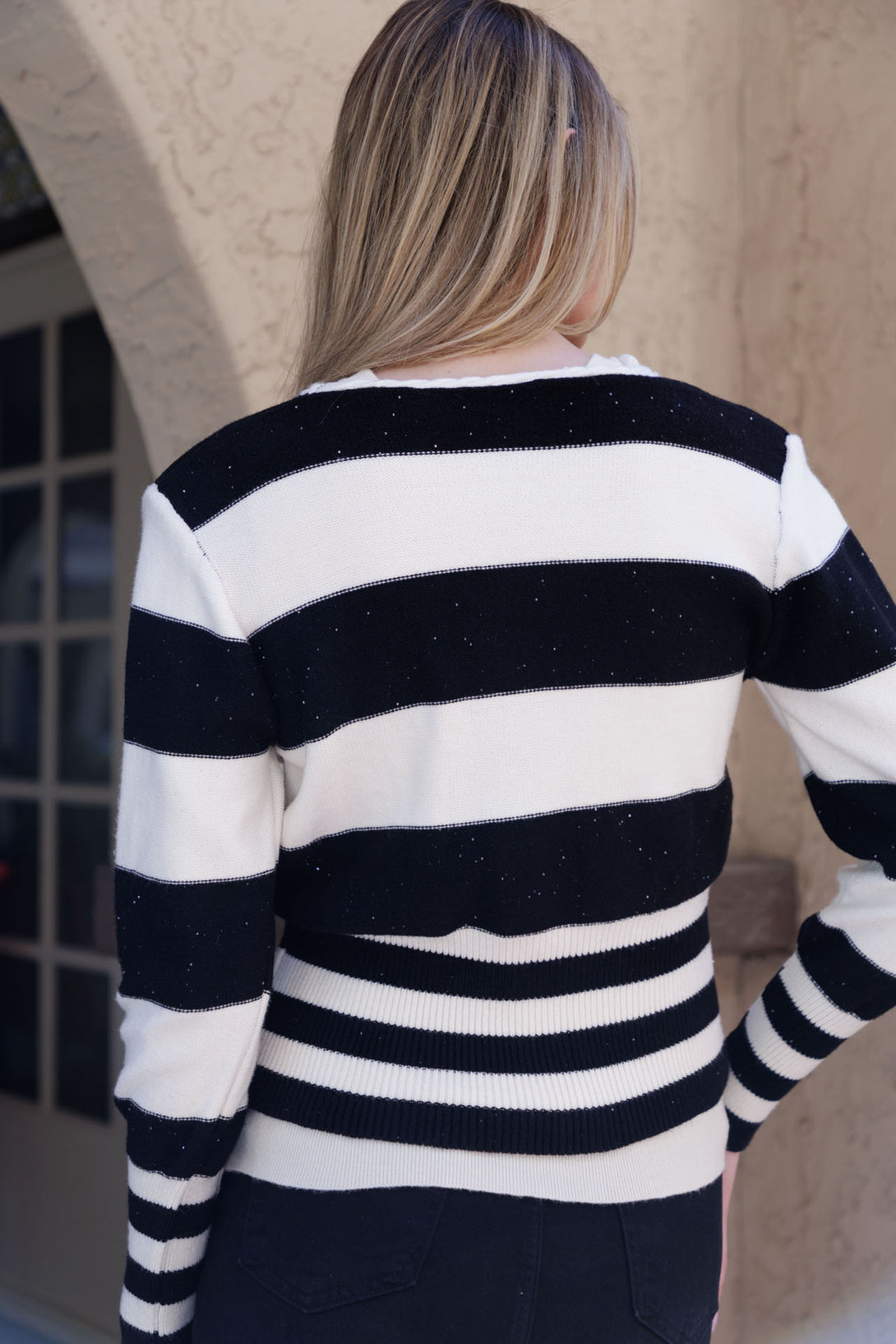 striped cardigan womens, striped cardigan sweater, striped knit cardigan, HT 360 Collective,