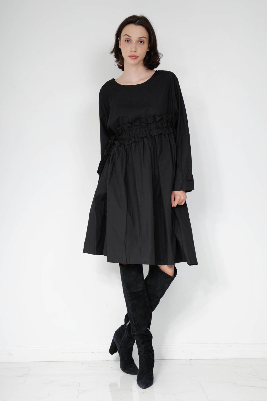 HT 360 Collective - Knee Length Dress For Women | Sexy Black Midi Dress HT360 Collective HT 360 Collective - Knee Length Dress For Women | Sexy Black Midi Dress HT360 Collective