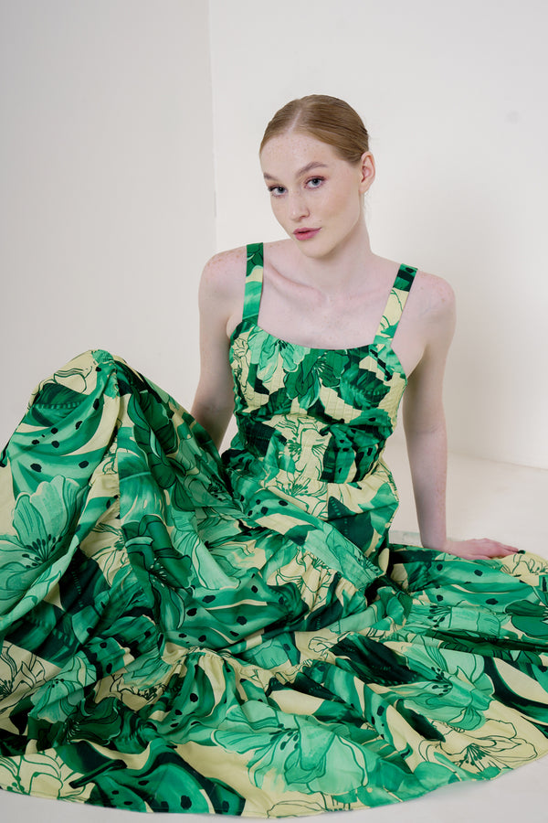 strappy dress maxi, dark green dress, women's strappy maxi dress, HT 360 Collective,