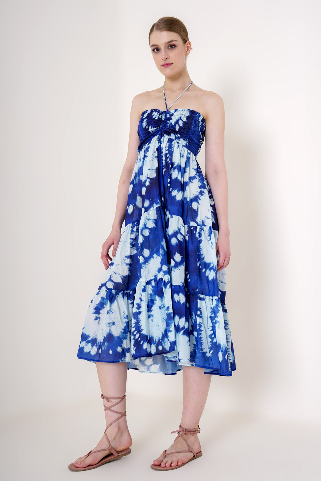 multi wear dress, ladies midi summer dresses, blue midi dress, HT 360 Collective,