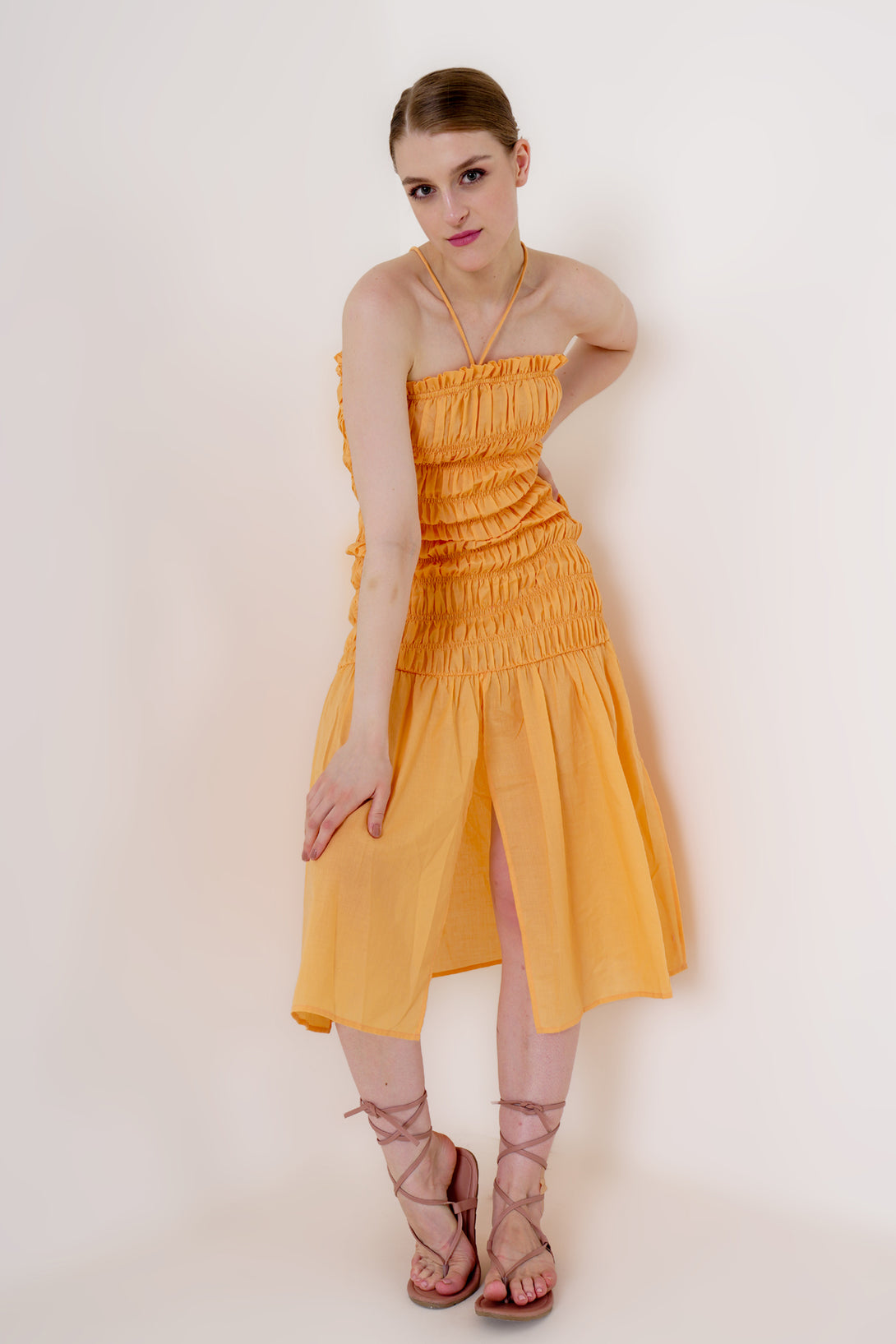 designer Strapless Midi Cocktail Dress | Midi Orange Dresses For Women HT360 Collective designer Strapless Midi Cocktail Dress | Midi Orange Dresses For Women HT360 Collective
