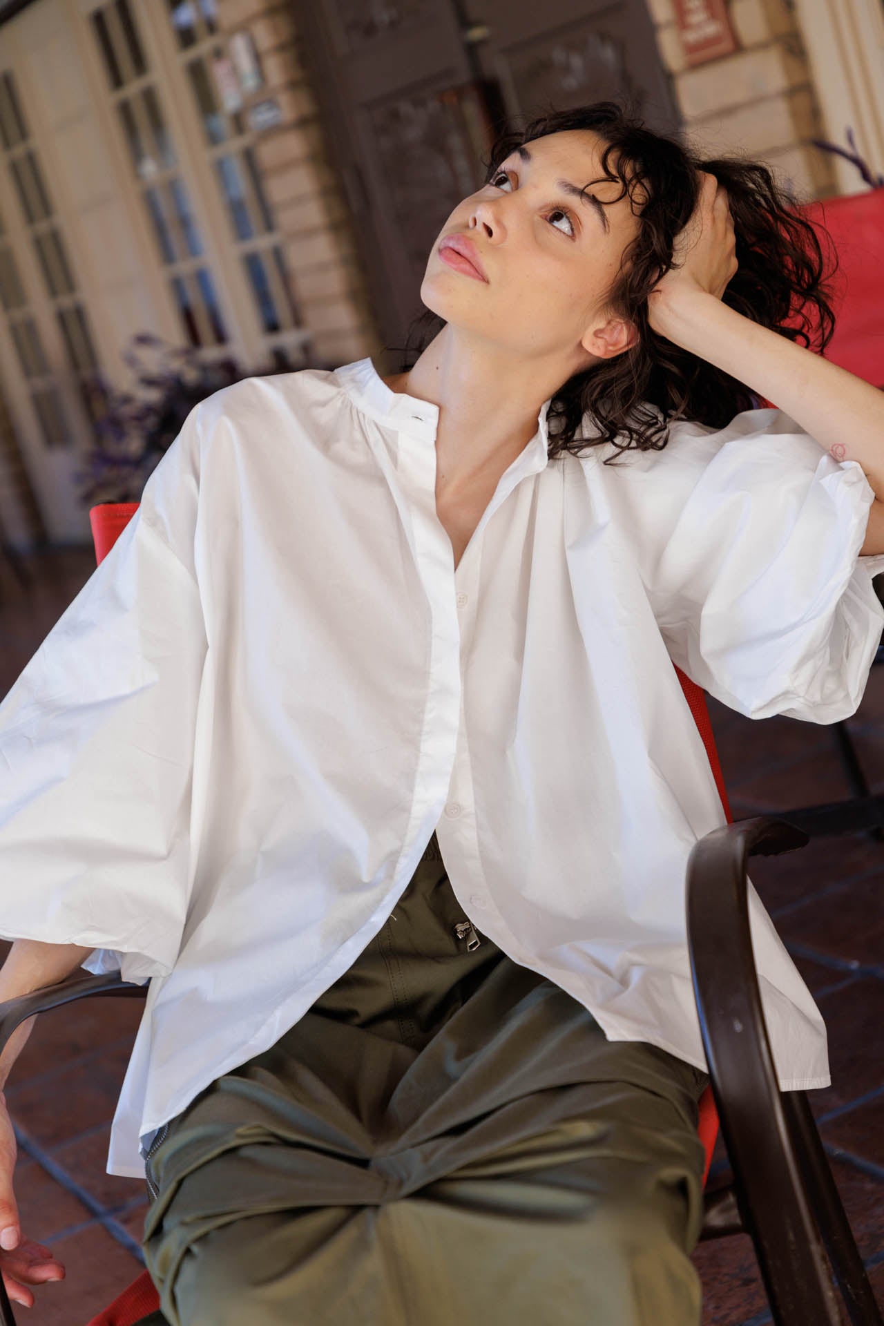HT 360 Collective - White Shirt For Women | White Collared Shirt