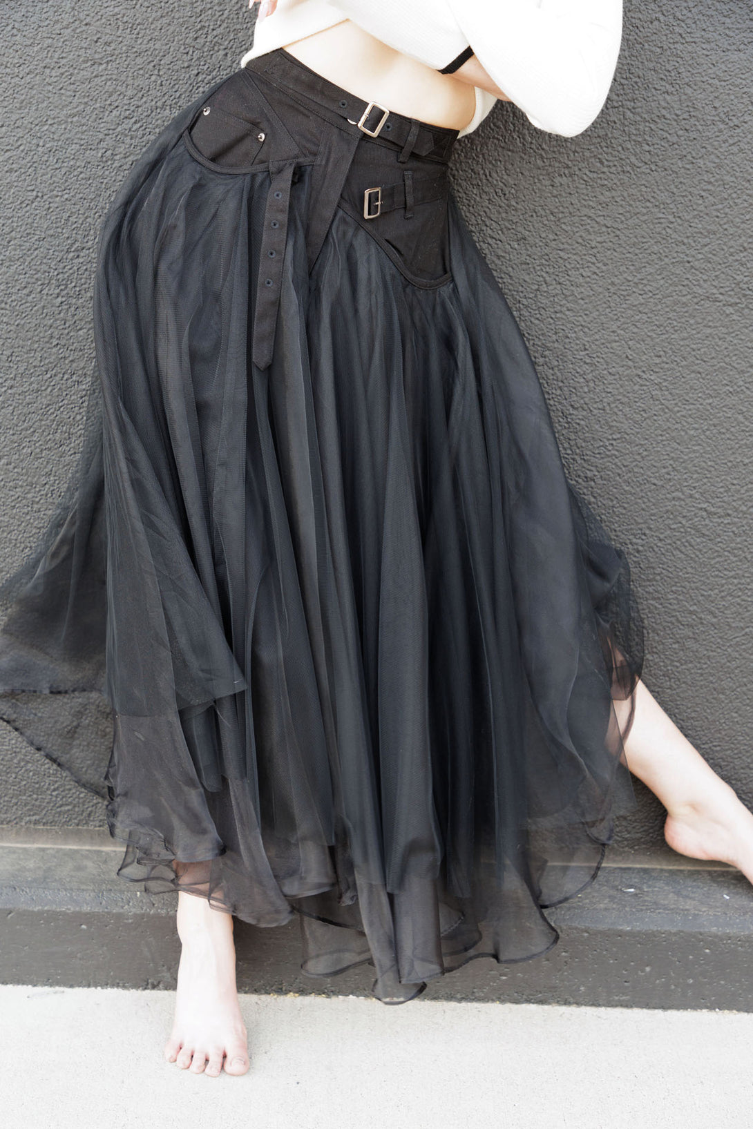 full tulle skirt, black tulle skirt plus size, plus size long tulle skirt, HT 360 Collective,