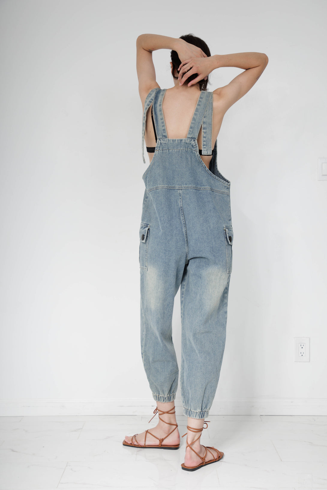 denim jumpsuit women, jeans jumpsuit, plus size denim jumpsuit, HT 360 Collective,