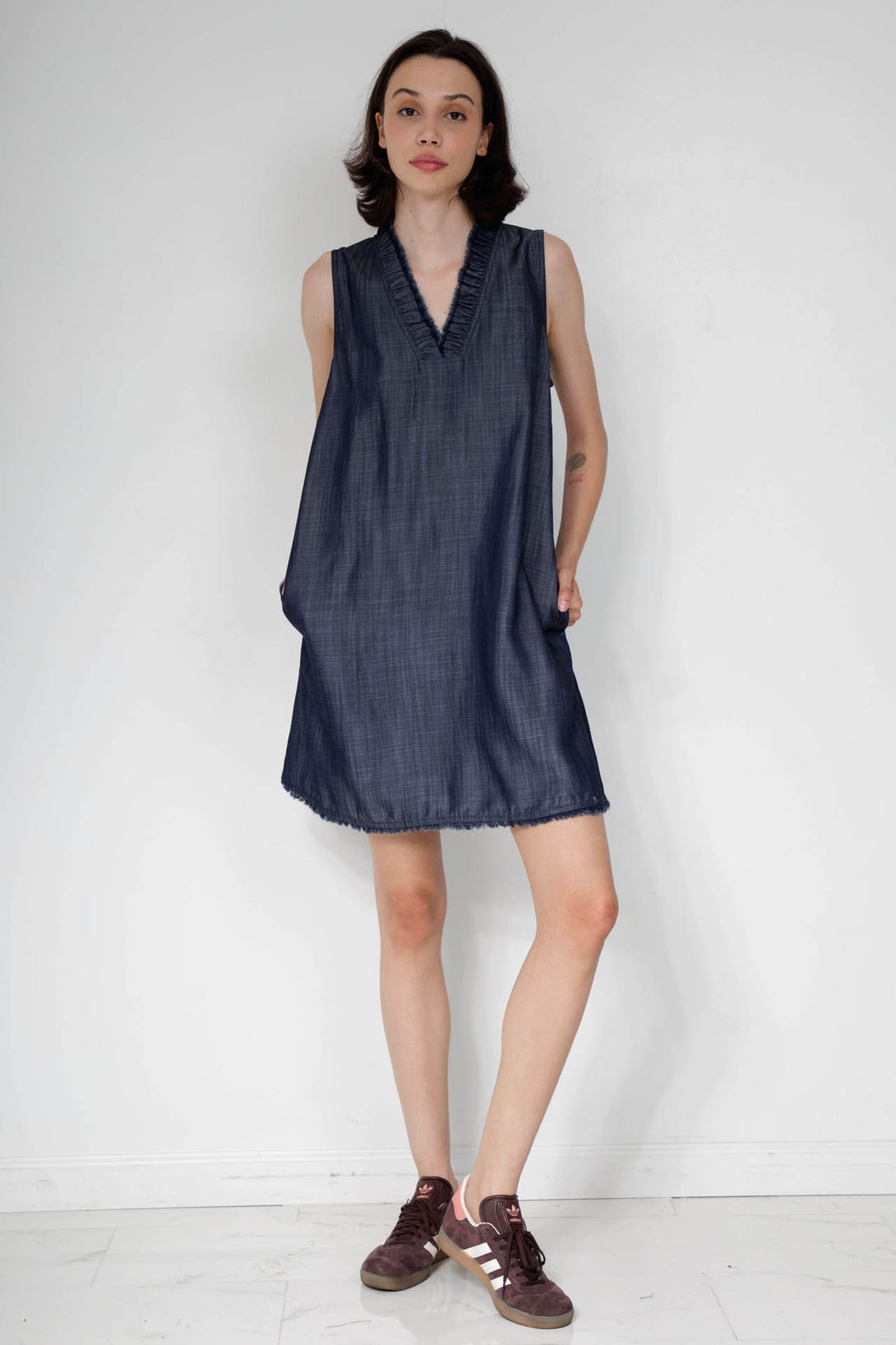 HT 360 Collective - Denim Mini Dress | Jeans Dresses For Women Custom / Blue HT 360 Collective - Denim Mini Dress | Jeans Dresses For Women Custom / Blue