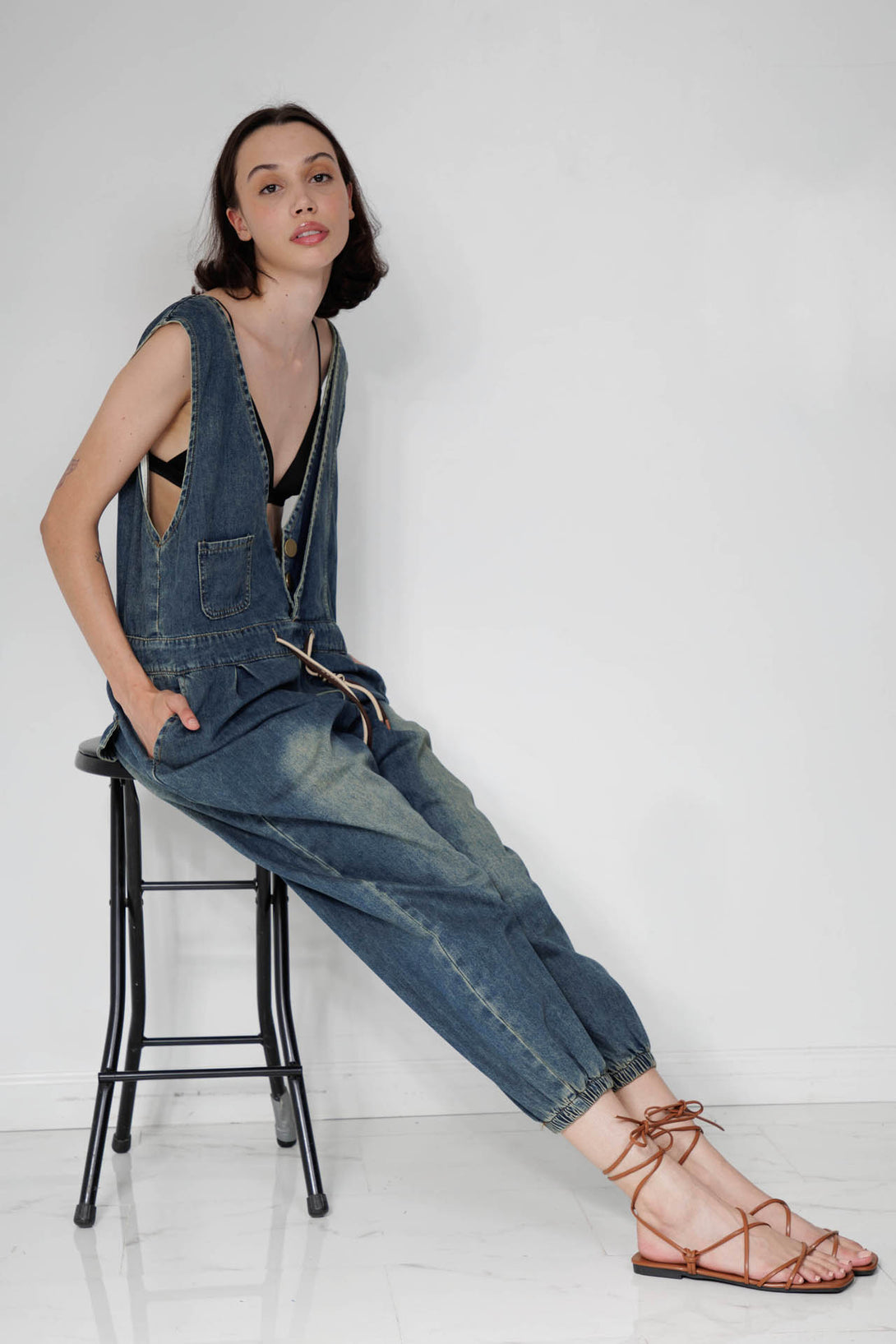 women jumpsuit jeans, HT 360 Collective, jeans jumpsuit, ladies denim jumpsuit,