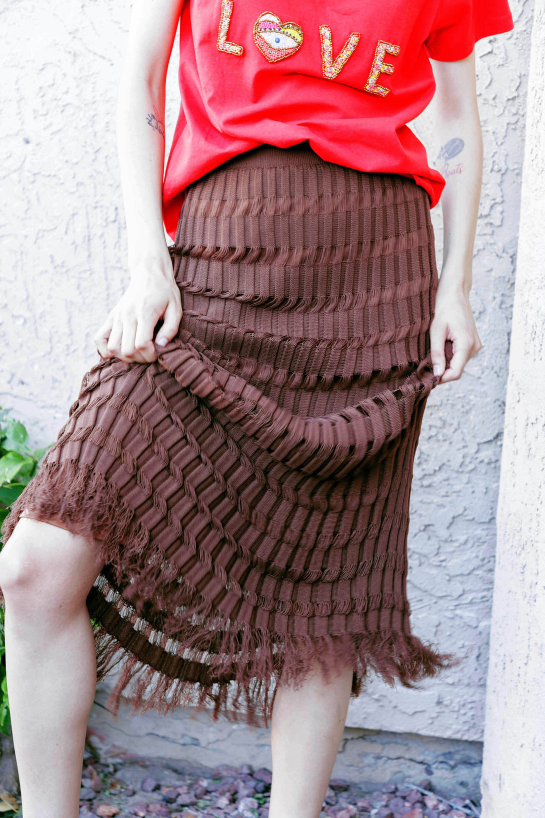 skirt and knit, womens knit skirt, knit sweater skirt, HT 360 Collective,