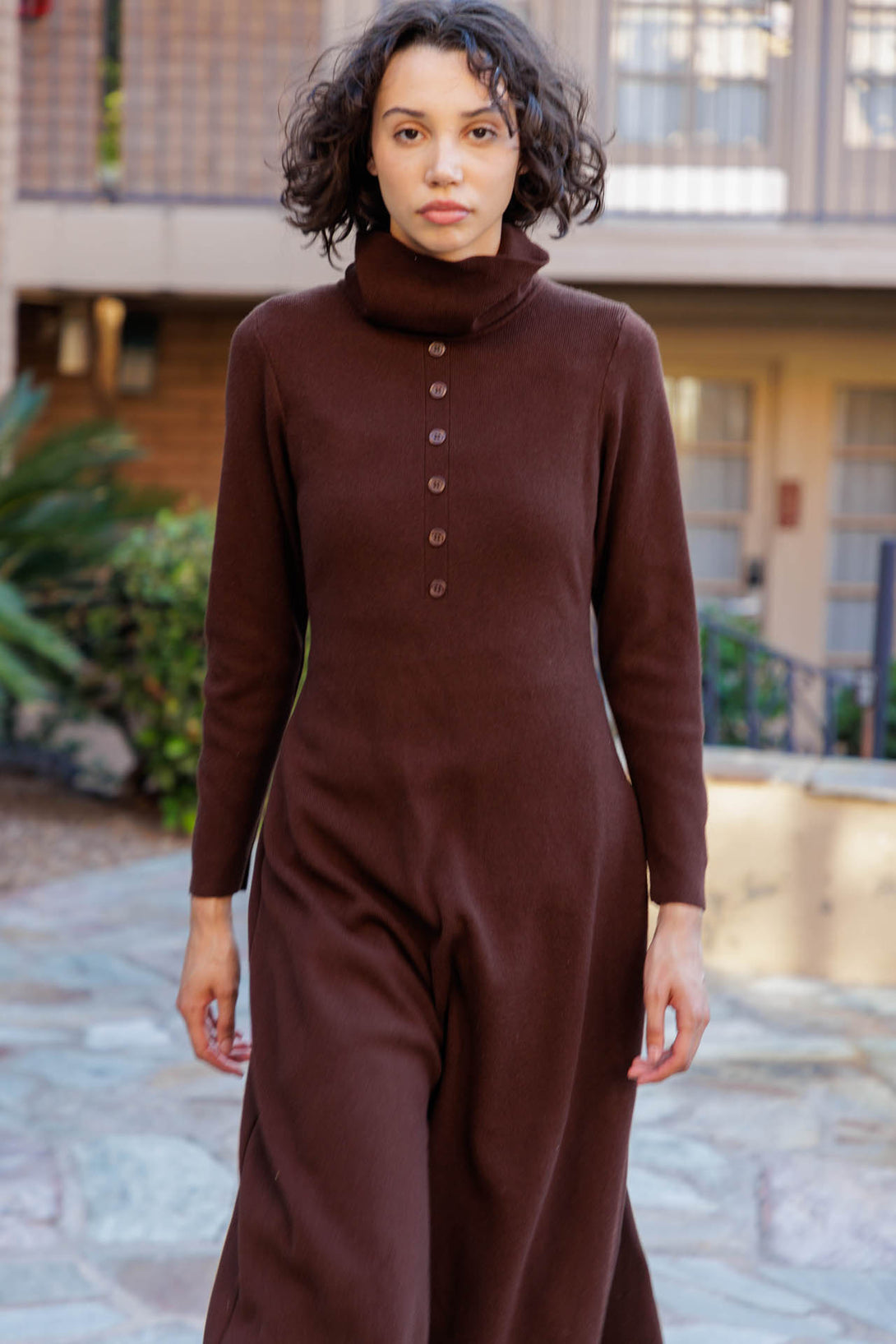  knit dresses with sleeves, womens midi sweater dress long brown sweater dress, HT 360 Collective,