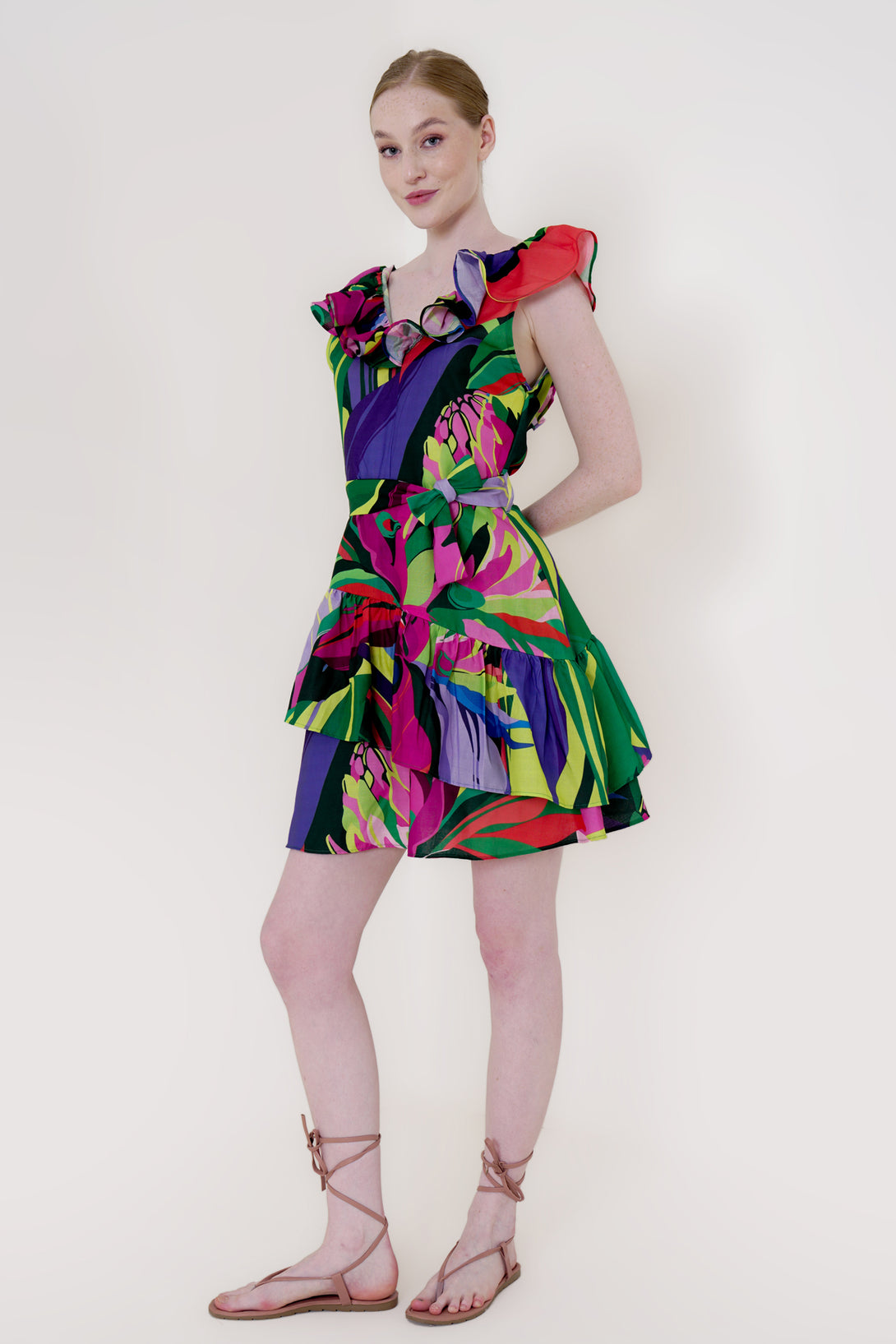 short summer dresses, short mini dresses, multicolor mini dress, short casual dresses, HT 360 Collective,