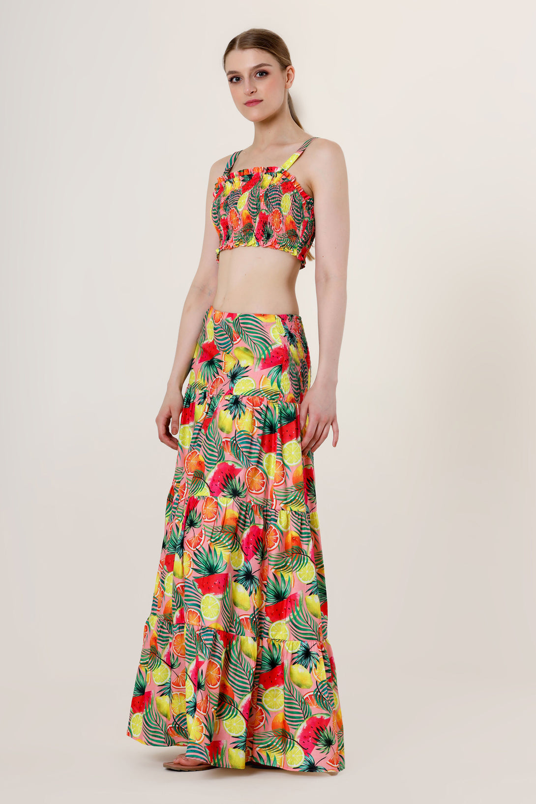 long skirt for women, lemon yellow skirt, layered maxi skirt, HT 360 Collective,