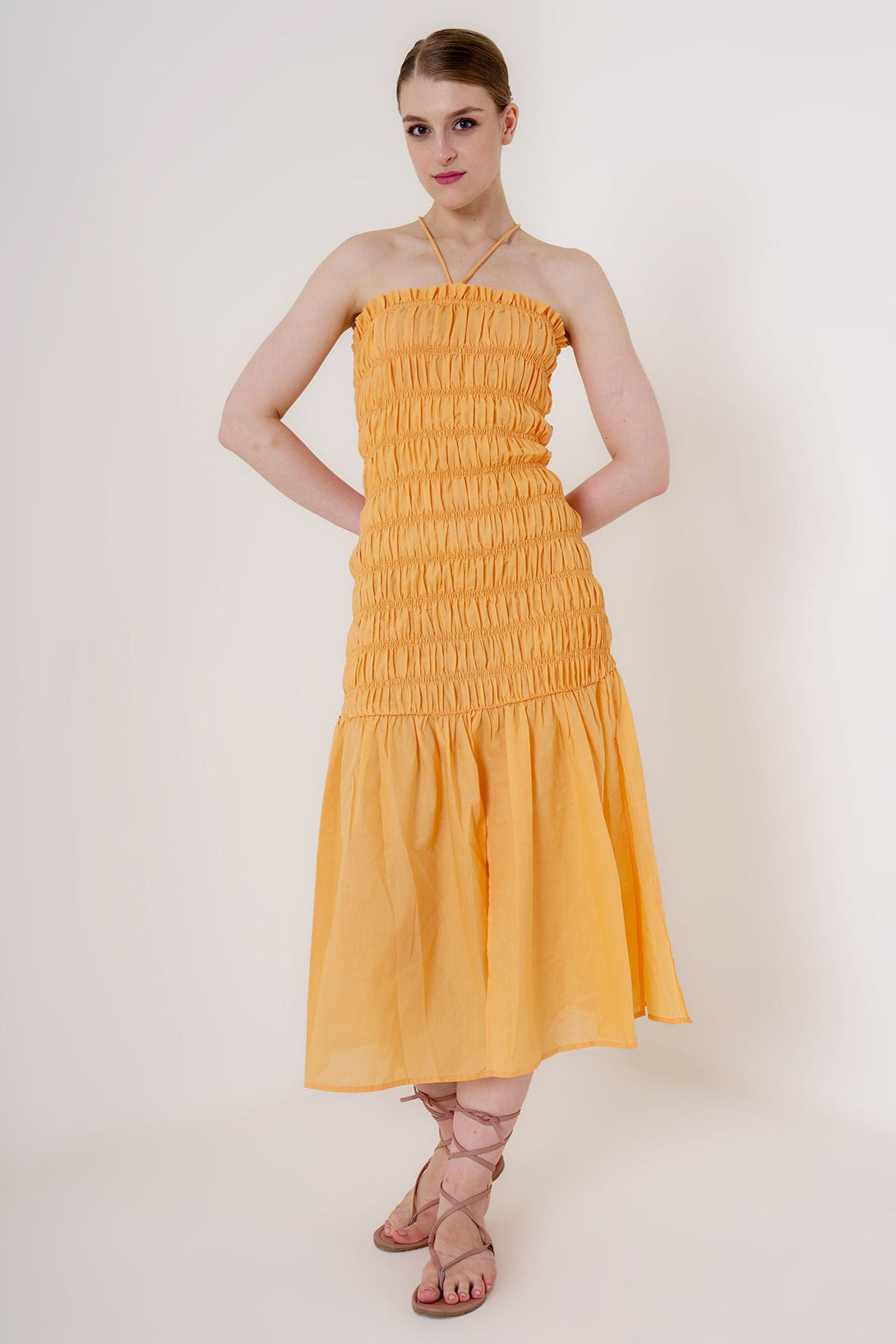 designer Strapless Midi Cocktail Dress | Midi Orange Dresses For Women HT360 Collective designer Strapless Midi Cocktail Dress | Midi Orange Dresses For Women HT360 Collective