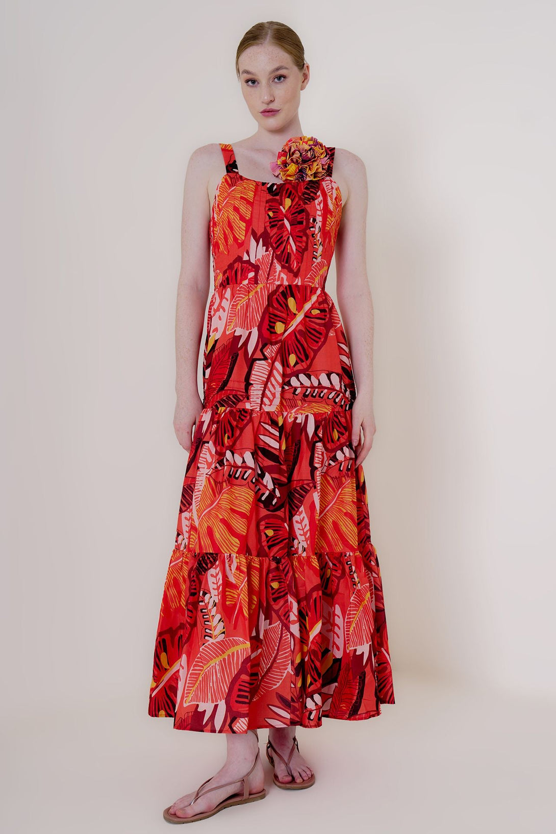 Designer Long Strappy Summer Dresses | Orange Floor Length Dress HT360 Collective Designer Long Strappy Summer Dresses | Orange Floor Length Dress HT360 Collective