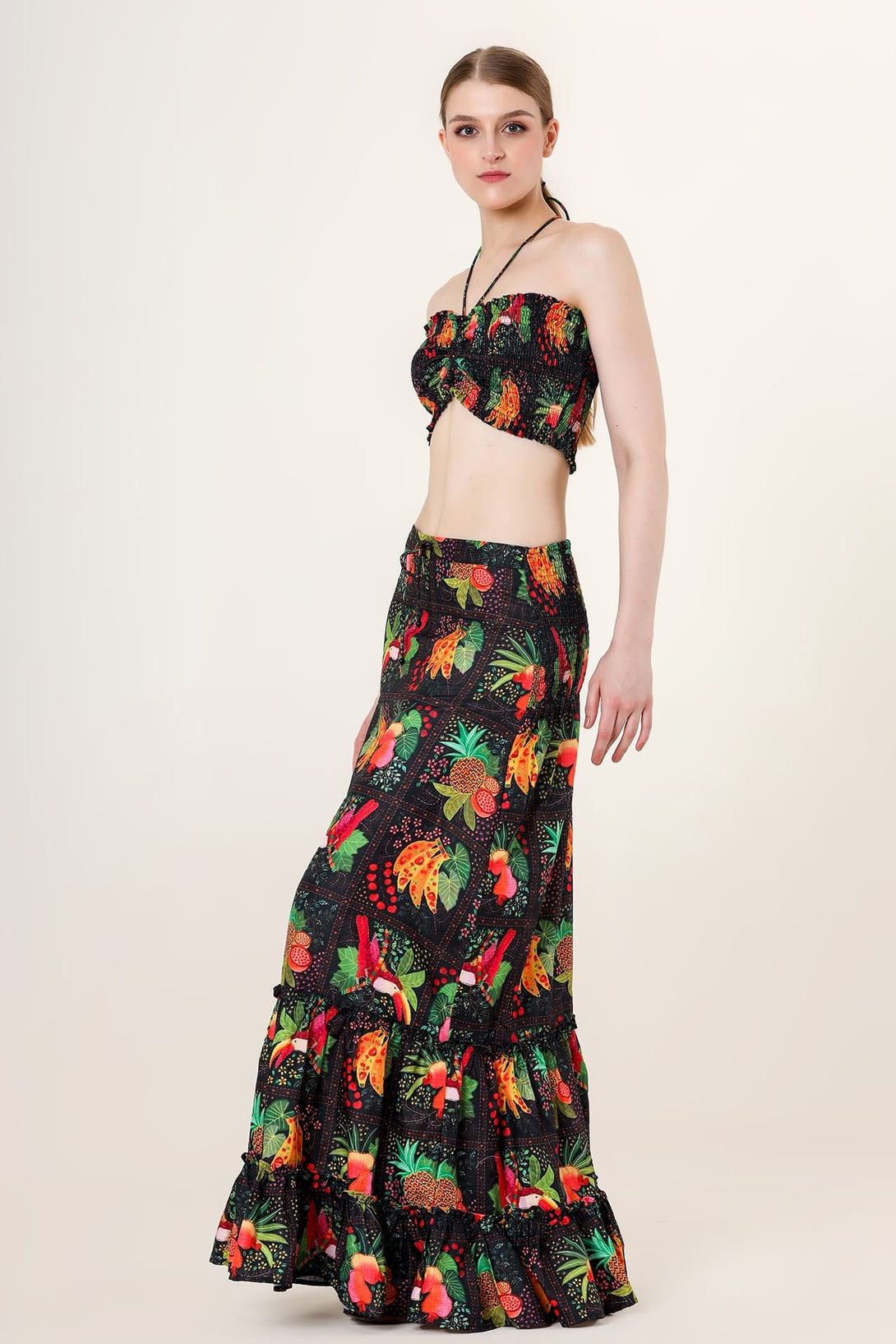Designer Long Skirt For Women | Cotton Maxi Skirt | Floor Length Skirt Extra Large / Black Designer Long Skirt For Women | Cotton Maxi Skirt | Floor Length Skirt Extra Large / Black