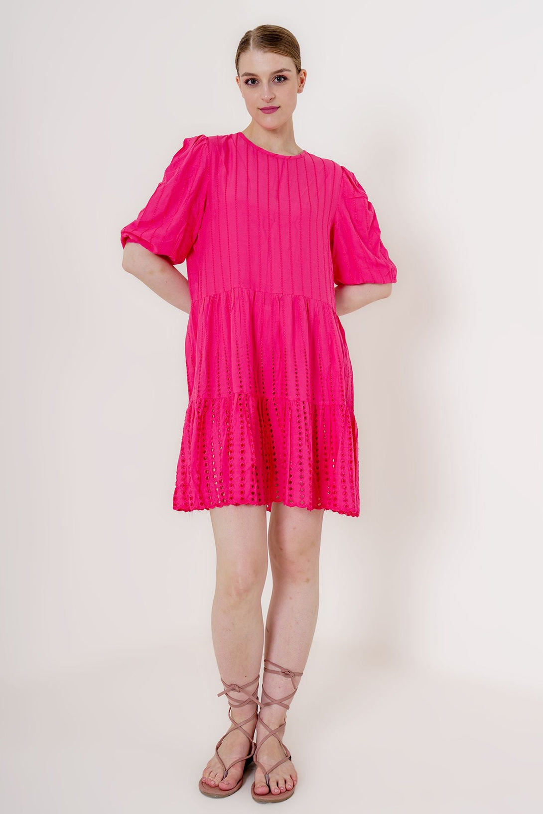 blush pink dress knee length, long sleeve knee length dress, summer midi dress with sleeves,