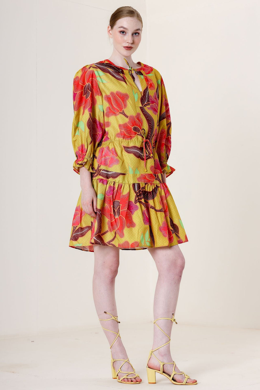 Designer Long Sleeve Knee Length Dress | Short Yellow Cocktail Dress HT360 Collective Designer Long Sleeve Knee Length Dress | Short Yellow Cocktail Dress HT360 Collective