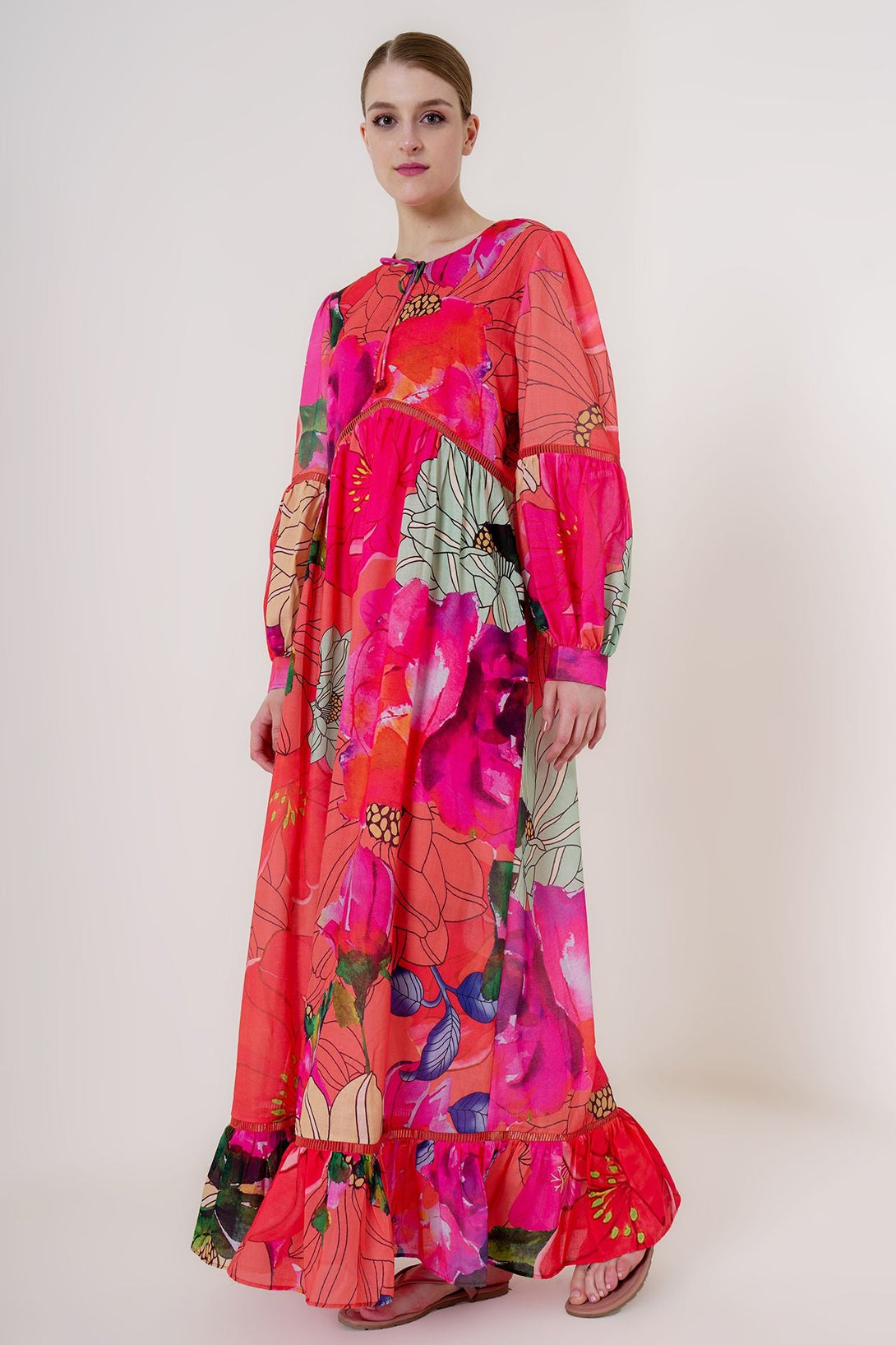 Designer Long Sleeve Long Maxi Dress | Hot Pink Dresses For Women Extra Large Designer Long Sleeve Long Maxi Dress | Hot Pink Dresses For Women Extra Large
