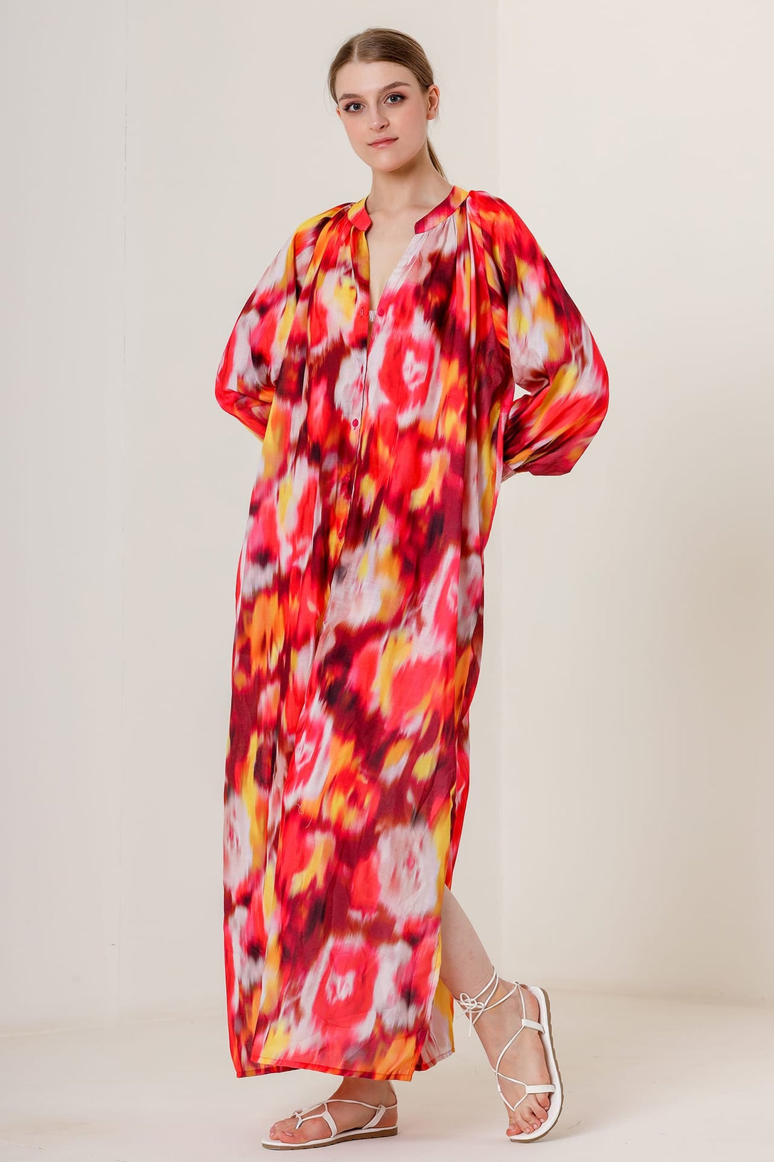 Designer Long Sleeve Long Shirt Dress | Burnt Orange Color Dress Small / Orange Designer Long Sleeve Long Shirt Dress | Burnt Orange Color Dress Small / Orange