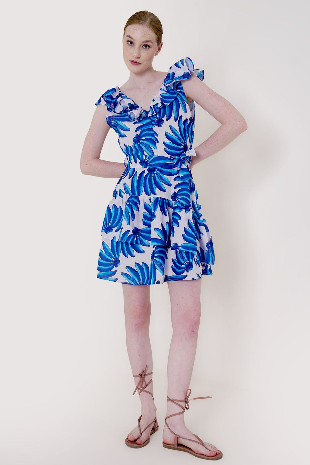 short dresses for women, white and blue mini dress, cocktail mini dress long sleeve
